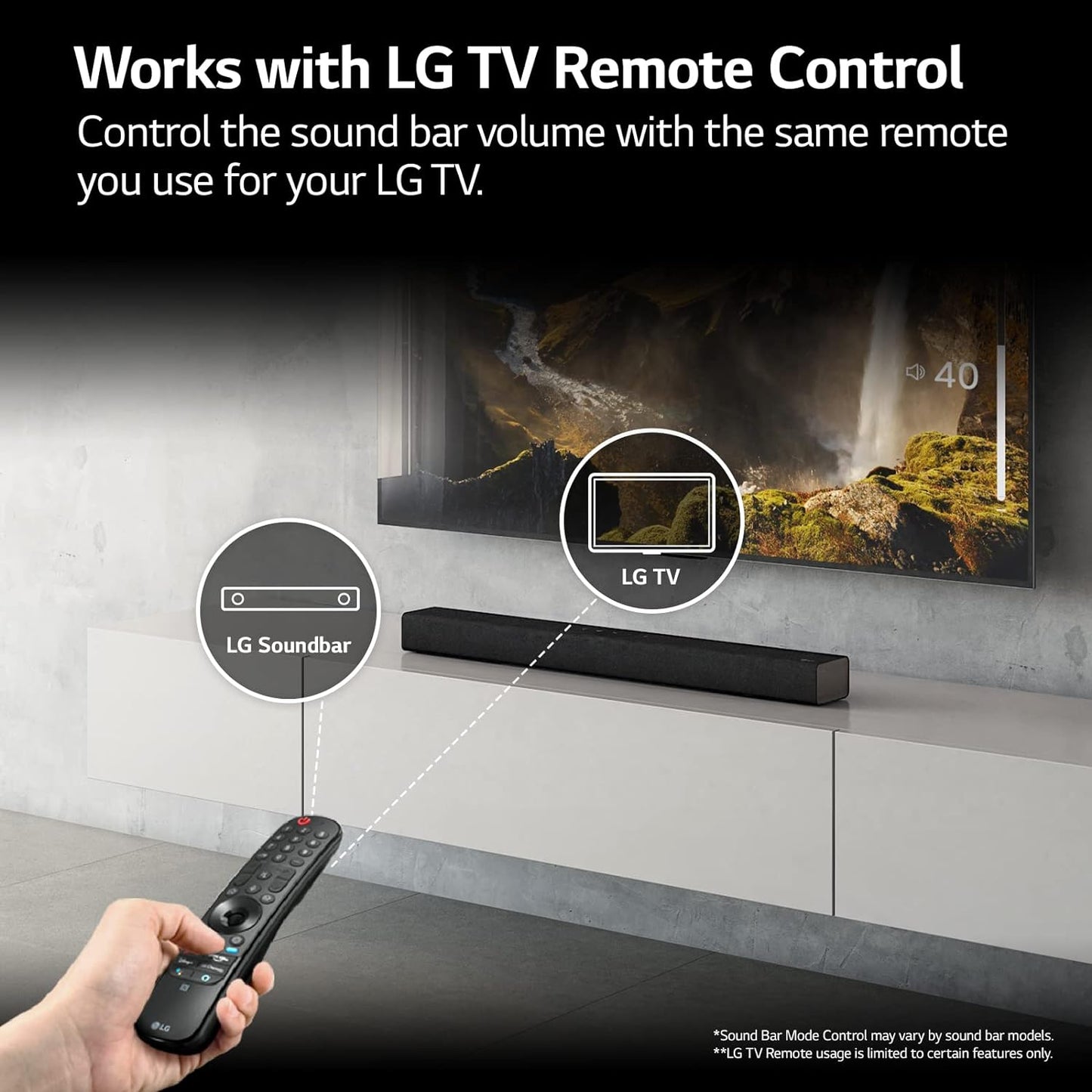 LG S40Q 2.1 Channel Sound Bar with Subwoofer