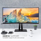 ViewSonic VP3881A 38-Inch Curved Monitor WQHD+ USB-C