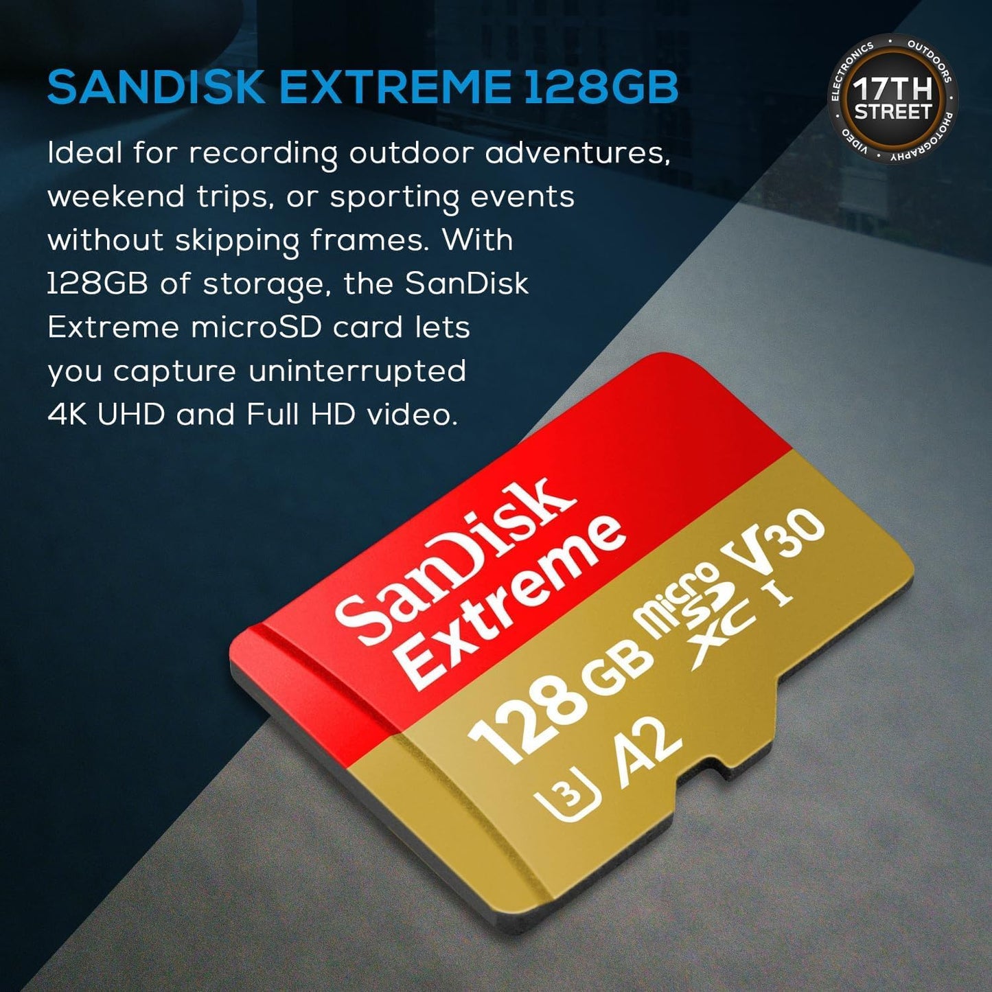 GoPro HERO12: Black 4K Camera Bundle with Battery & 128GB Card