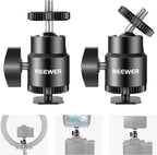 Neewer ST17 Mini Ball Head Cold Shoe Mount 2-Pack