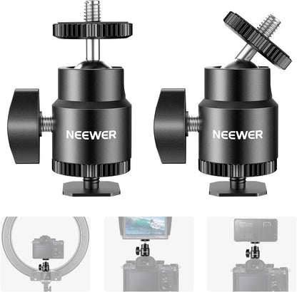 Neewer ST17 Mini Ball Head Cold Shoe Mount 2-Pack