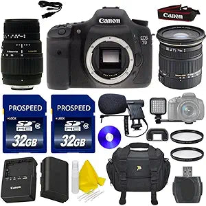 Canon 7D Digital SLR Camera with Sigma Lens Bundle