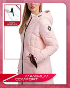 Spyder Women's Puffer Jacket - Hooded Long Winter Coat