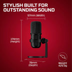 HyperX HMIS1X-XX-BK/G SoloCast USB Condenser Gaming Microphone
