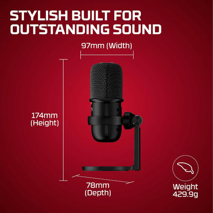 HyperX HMIS1X-XX-BK/G SoloCast USB Condenser Gaming Microphone