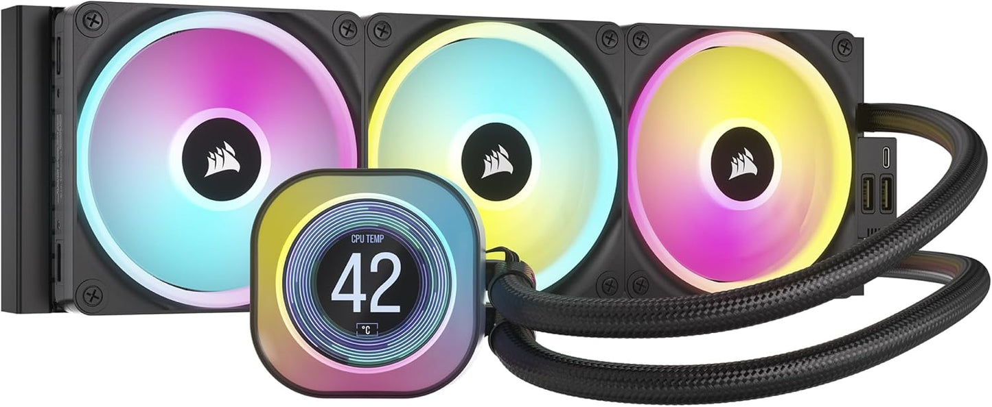 Corsair CW-9061008-WW iCUE Link H150i LCD - 360mm Liquid CPU Cooler