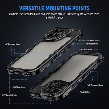 NEEWER PA044+PA045B iPhone 15 Pro Max Video Cage