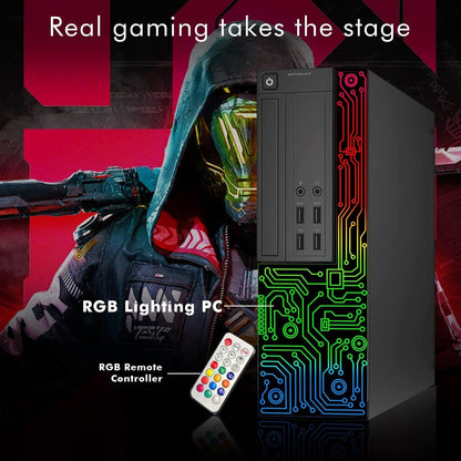 Dell Core i5 RGB Gaming Desktop PC Bundle Renewed