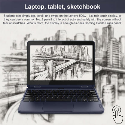 Lenovo 500w Gen 3 Pentium Student 2-in-1 Touch Laptop