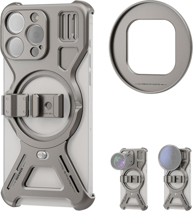 Neewer PA068 LiteArmor Metal Frame Case - iPhone 15 Pro Max — main product image