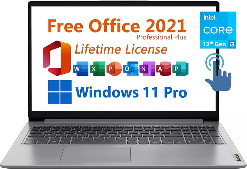 Lenovo 15-1i82QD FHD Touchscreen Laptop + Office 2021 — main product image