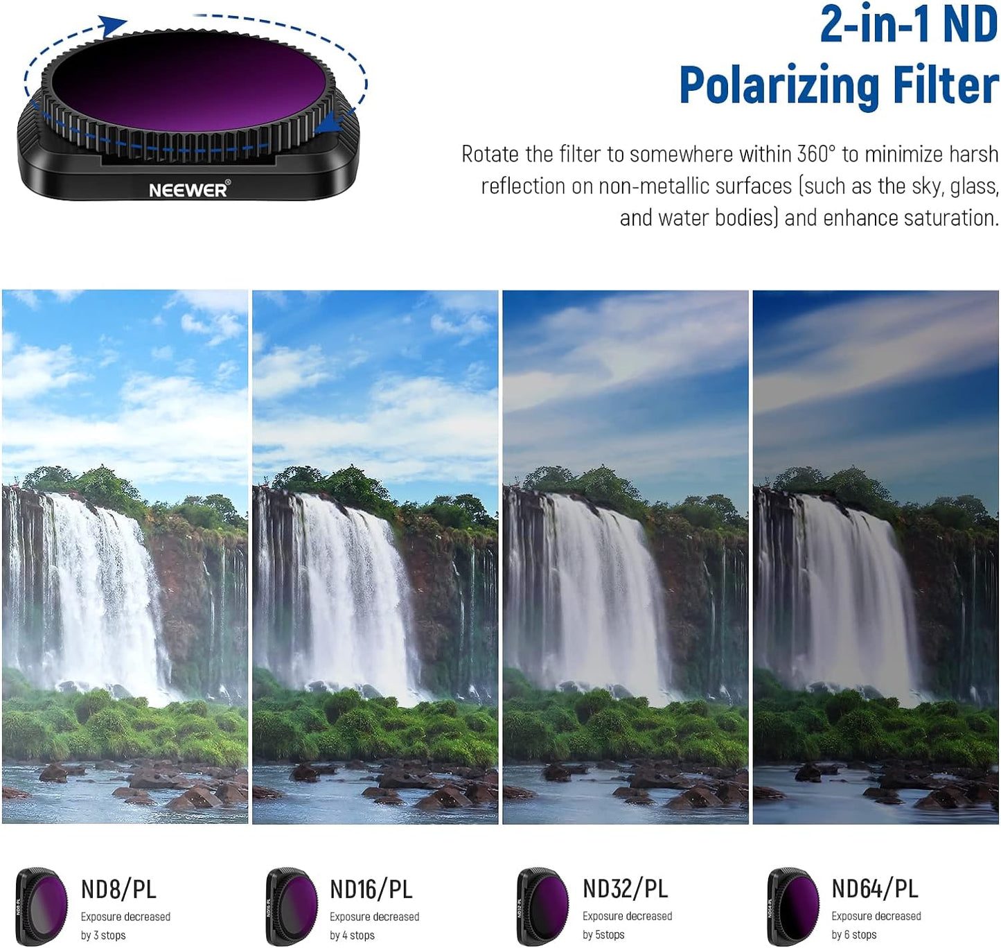 Neewer 10094771 Magnetic ND/PL Filter Kit DJI Osmo Pocket