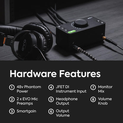 Audient EVO4 USB Audio Interface Recording Studio