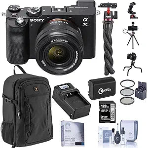 Sony Alpha 7C Mirrorless Camera 28-60mm Lens Bundle