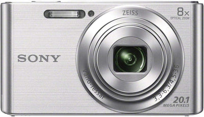 Sony DSCW830 20.1MP 8x Zoom Digital Camera Silver
