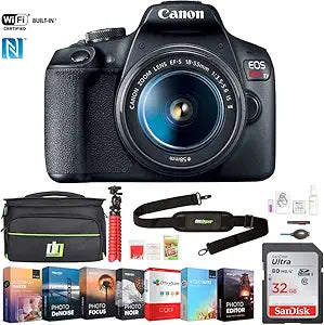 Canon E80CNEOSRT71855 EOS Rebel T7 DSLR Camera Bundle