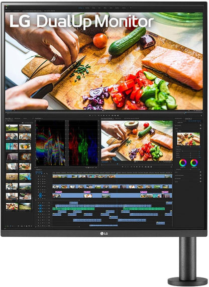 LG 28MQ780-B.AUS 28" DualUp Monitor - SDQHD Nano IPS Ergo USB-C Black
