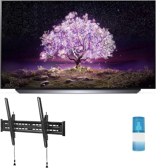 LG OLED77C1PUB 77" 4K OLED TV Tilt Mount Bundle (Used)