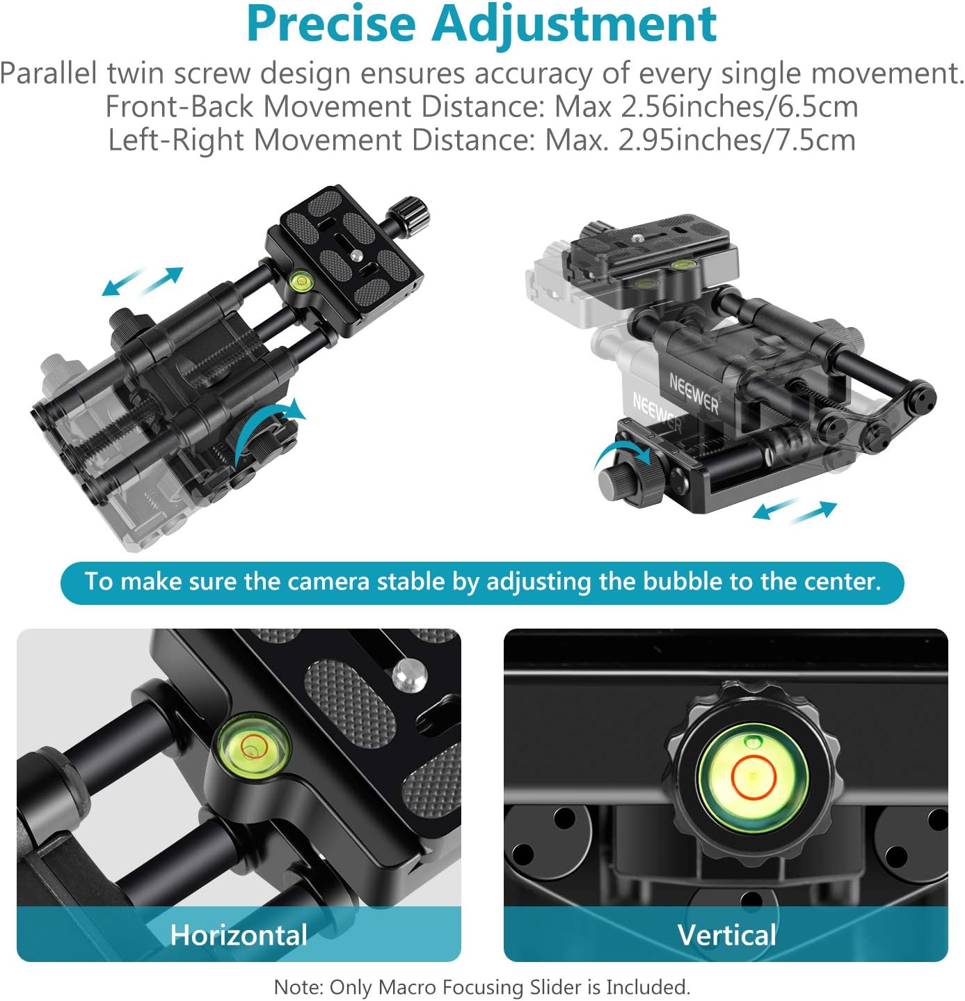 Neewer 10096165 Pro Macro Focusing Rail Slider