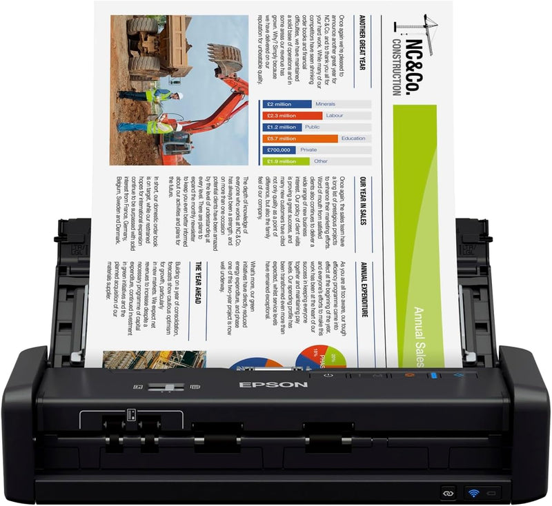 Epson ES-300W Wireless Portable Document Scanner — main product image