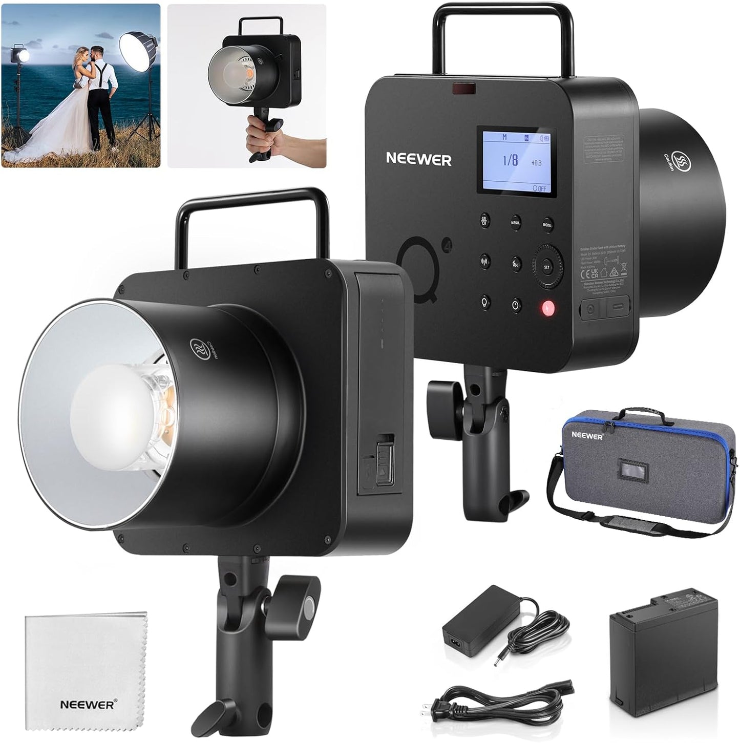 Neewer Q4 400Ws TTL Outdoor Flash Strobe Bowens Mount