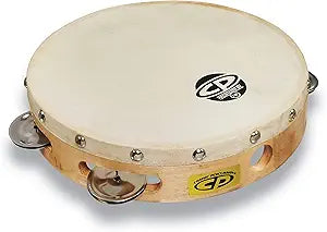 Latin Percussion CP378 8" Wood Tambourine Single Row Jingles