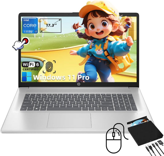 HP 17t-cn300 17.3" Touchscreen i7 Business Laptop Bundle