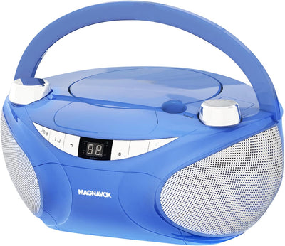 Magnavox MD6949-BL Portable Bluetooth CD Boombox AM/FM Radio Blue