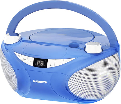 Magnavox MD6949-BL Portable Bluetooth CD Boombox AM/FM Radio Blue