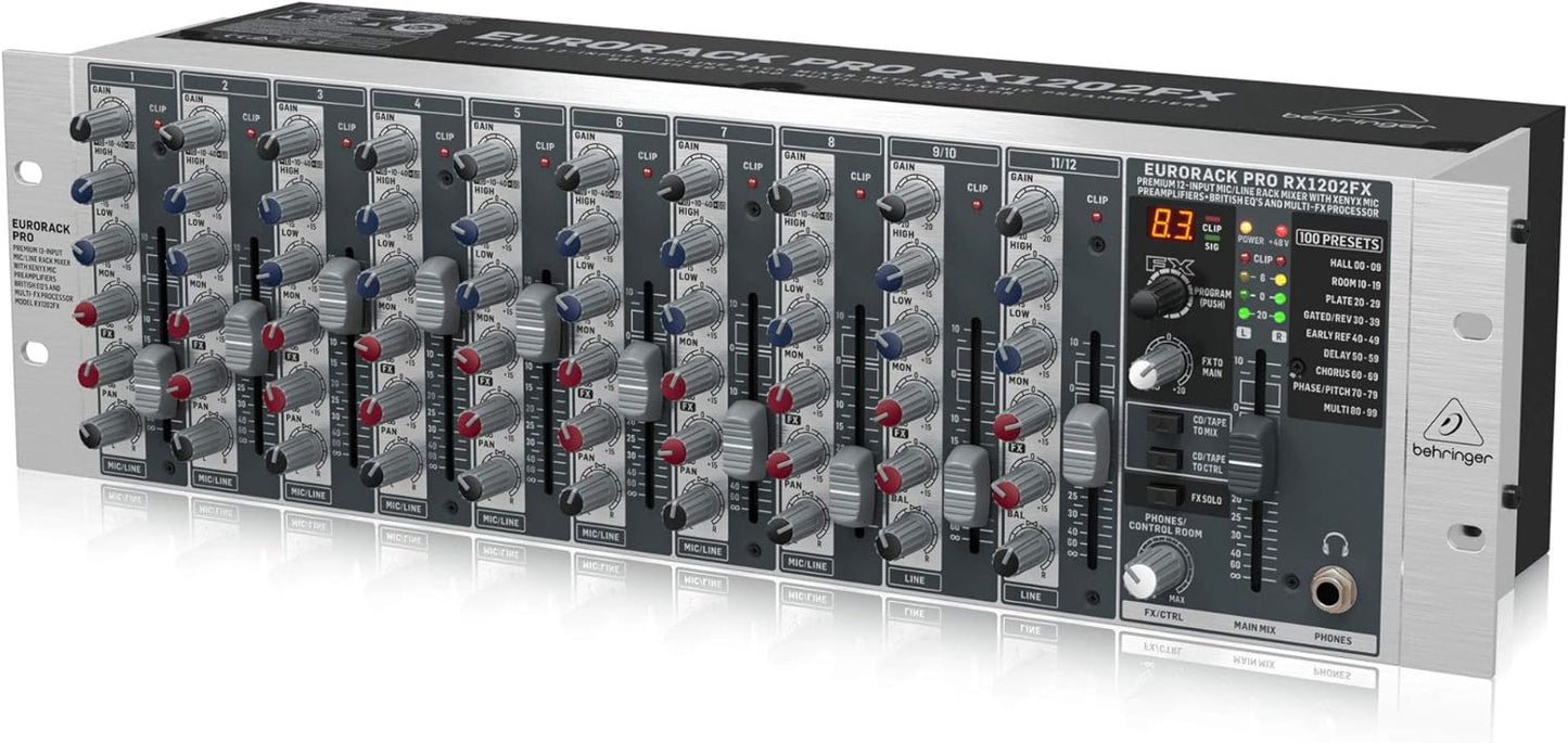 Behringer RX1202FX V2 Rack Mixer XENYX Preamps