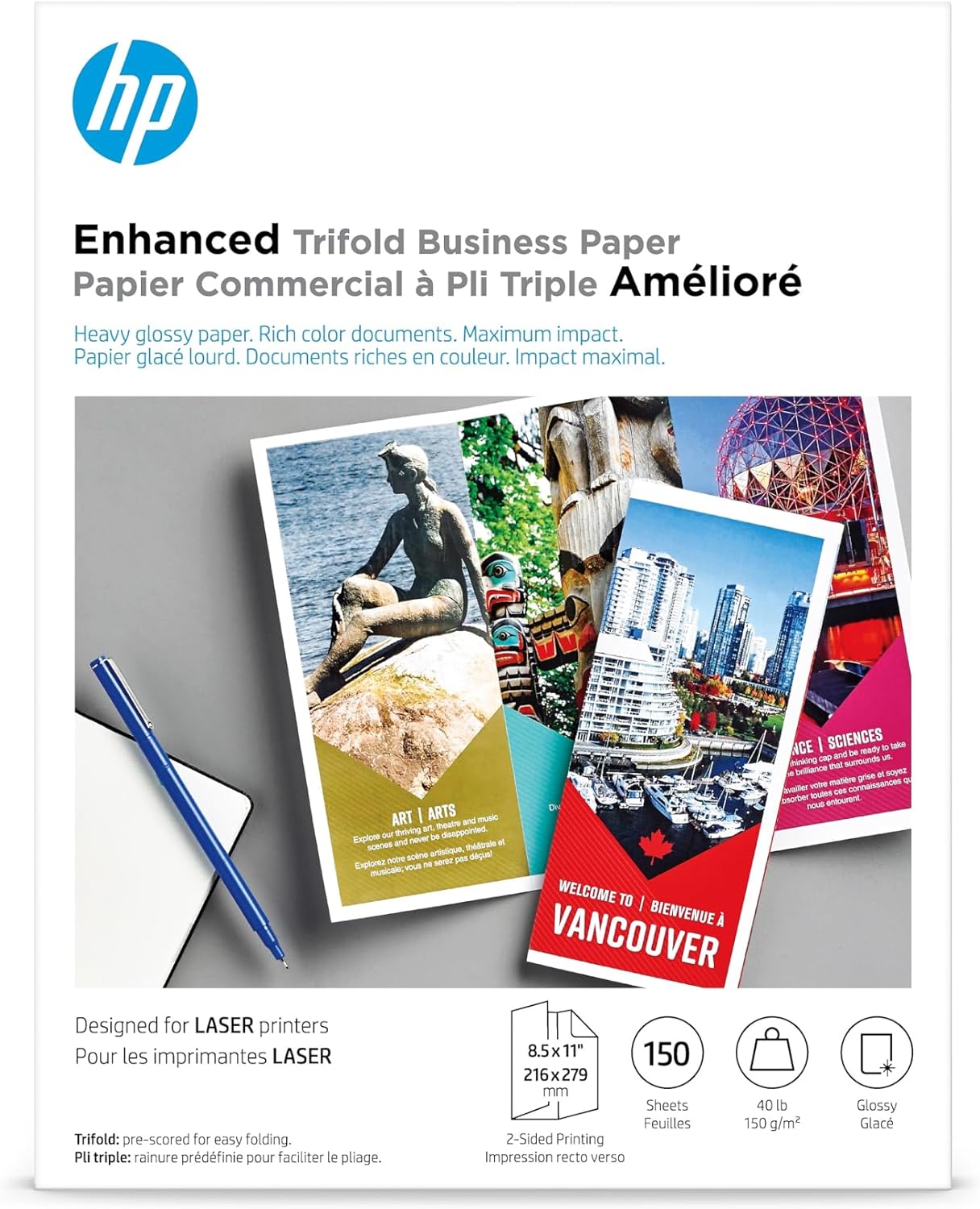 HP Q6612A Tri-Fold Laser Brochure Paper White