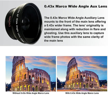 Canon EOS 2000D / Rebel T7 DSLR Camera Bundle - 2 Lenses & Accessories (Renewed)