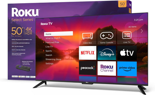 Roku 50R4A5R Smart TV: 50-Inch 4K HDR RokuTV Select Series