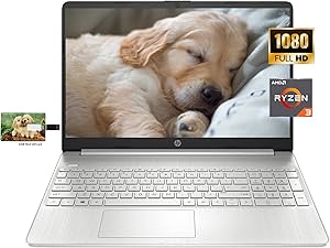 HP 15 Business Laptop - Ryzen 3, FHD Display, & Tela USB