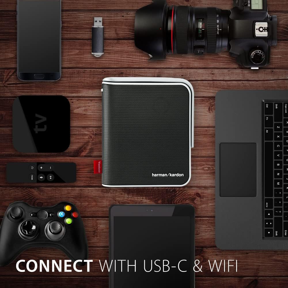 ViewSonic M1+-CR Portable Smart Wi-Fi Projector (Renewed)