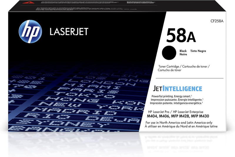 HP 58A CF258A Black Original LaserJet Toner Cartridge — main product image