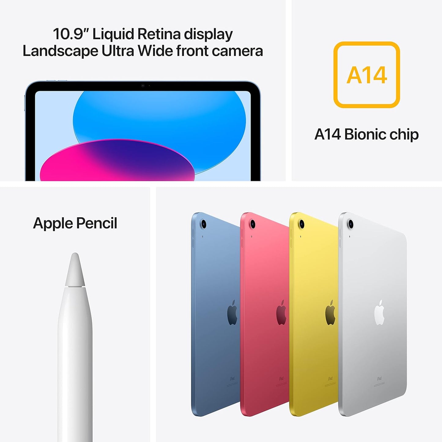 Apple MPQ33LL/A 2022 iPad 10.9-inch 64GB (Renewed)