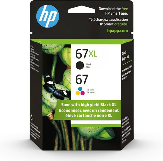 HP 3YM57AN 67 Black/Tri-Color Ink Cartridge 2-Pack