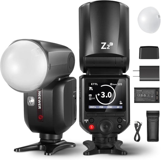 Neewer Z2-C 2.4G TTL Round Head Flash Canon