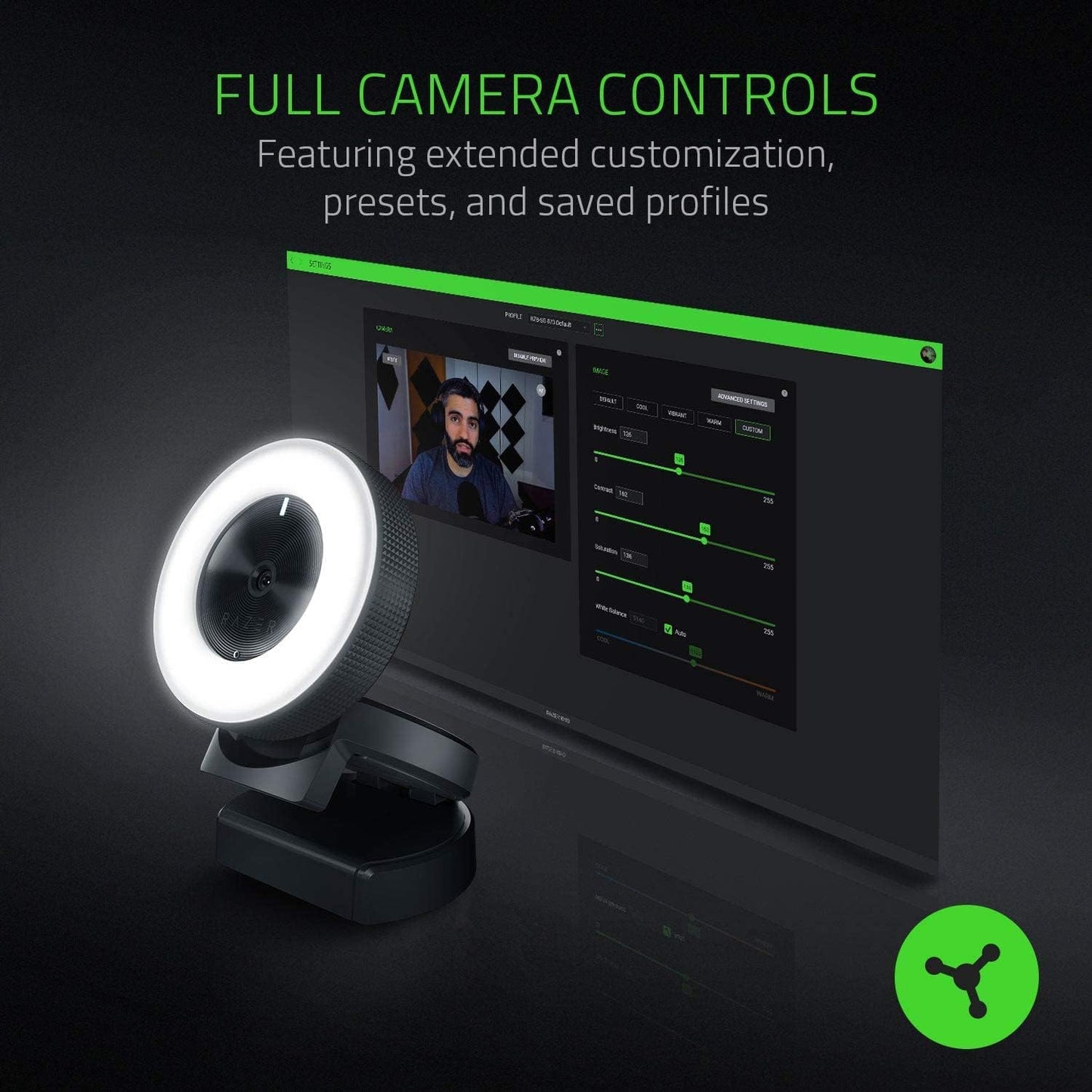 Razer RZ19-02320100-R3M1 Kiyo 1080p Streaming Webcam