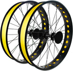 Gravity Yellow Rim Tape - 26 inch Fat Bike Wheel Liners - 64mm Pair