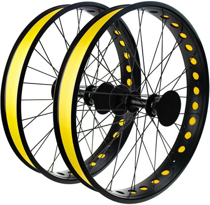 Gravity Yellow Rim Tape - 26 inch Fat Bike Wheel Liners - 64mm Pair