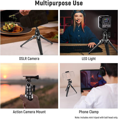 Neewer TP29 Mini Table Tripod: 360° Ball Head, Portable Camera Stand
