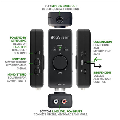 IK Multimedia IP-IRIG-STREAM-IN iOS/PC Streaming Interface