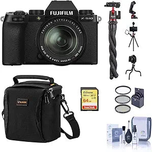 Fujifilm X-S10 Mirrorless Camera with 18-55mm Lens Bundle