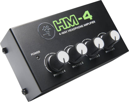 Mackie HM-4 4-Way Headphone Amplifier Bundle