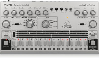 Behringer RD-6-SR Analog Drum Machine - Silver Rhythm Designer