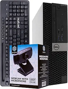 Dell 5040 OptiPlex Desktop - i7, 16GB, 500GB SSD, 1080p Webcam - Renewed