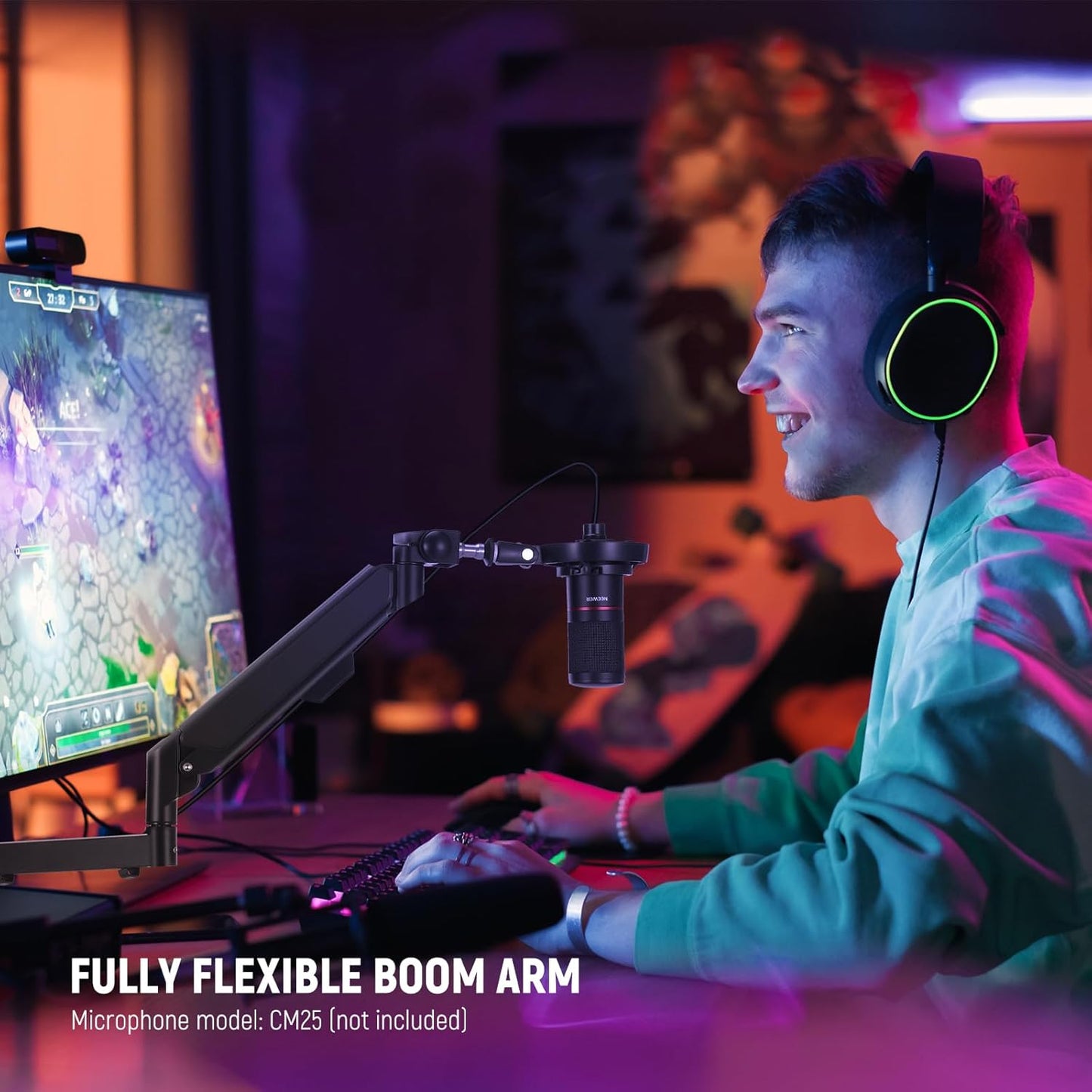 Neewer 21000051 Low Profile Microphone Boom Arm Stand