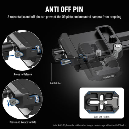 NEEWER PS015 Foldable V Mount Battery Plate Arca Type